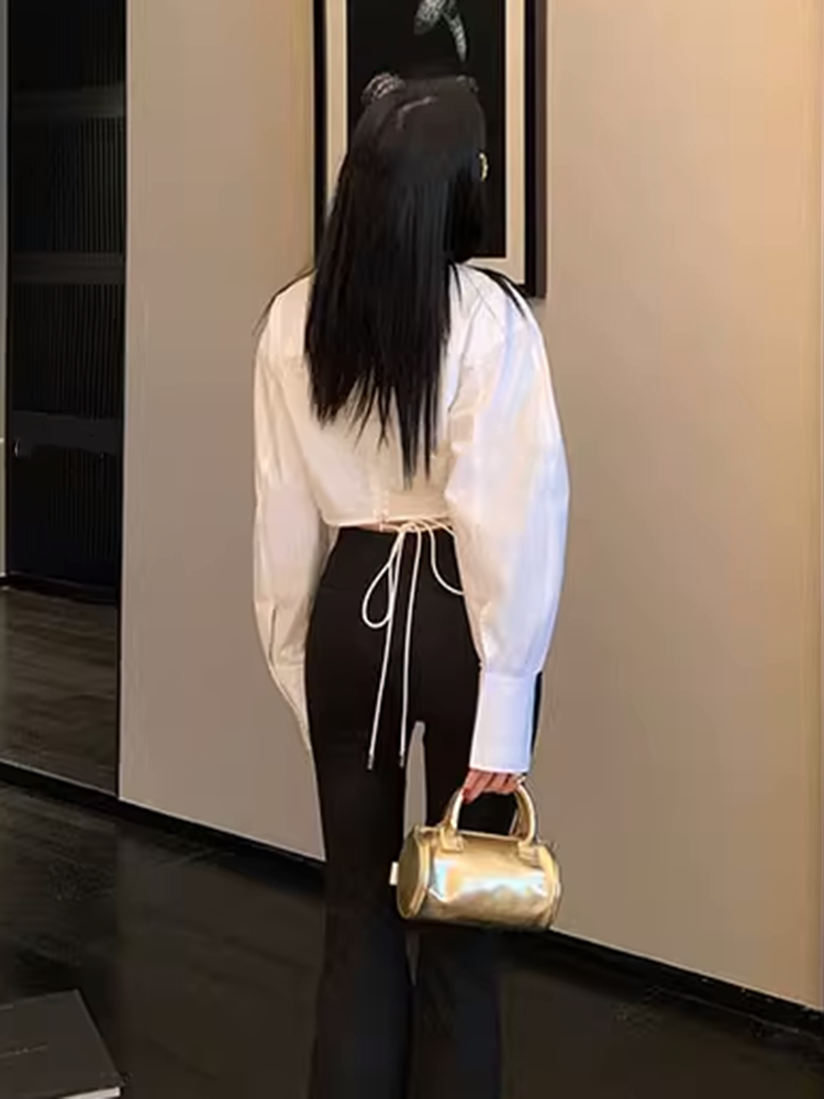 ドロストロングスリーブショートトップ