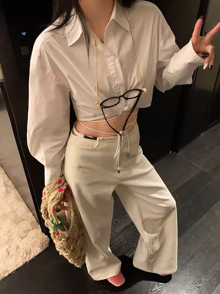 ドロストロングスリーブショートトップ