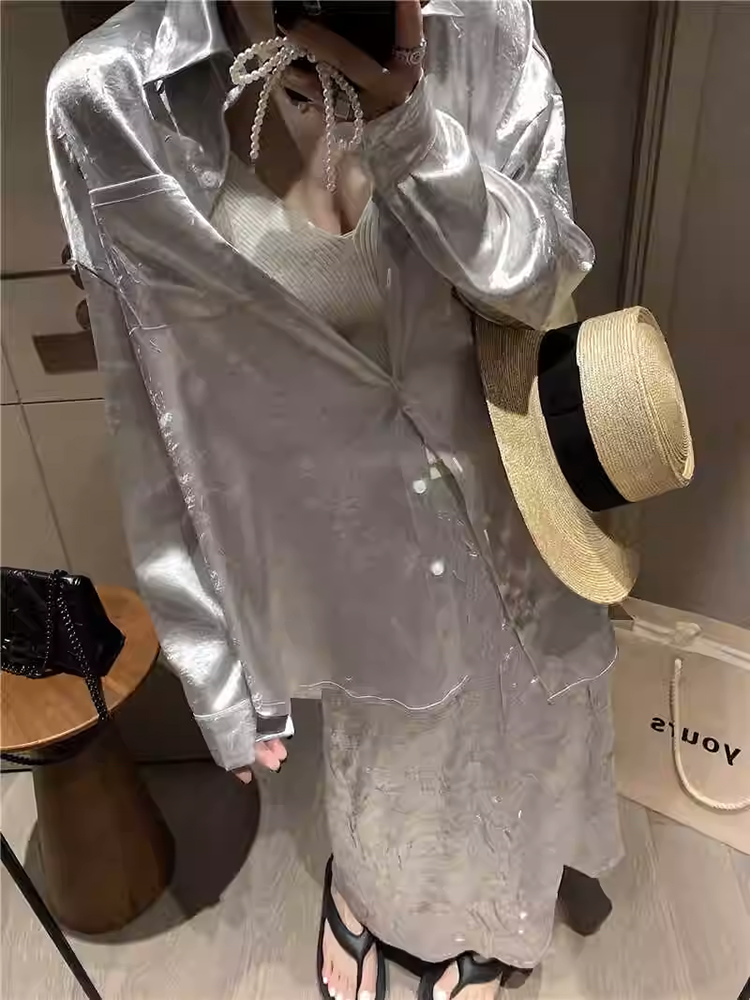 グロッシネスリンクルシャツ