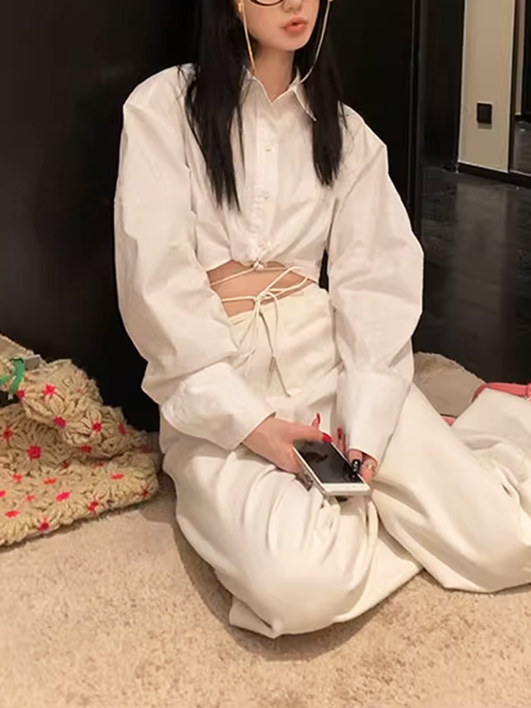 ドロストロングスリーブショートトップ