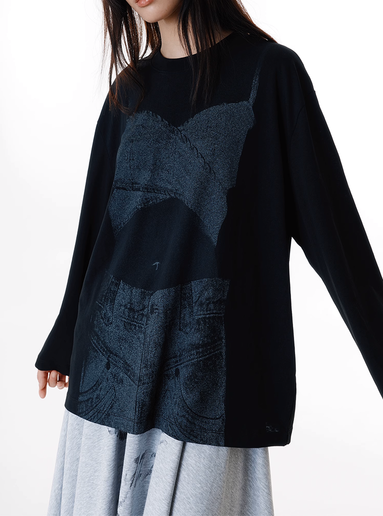 グレークロッシーズプリントTシャツ