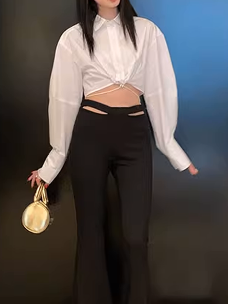 ドロストロングスリーブショートトップ