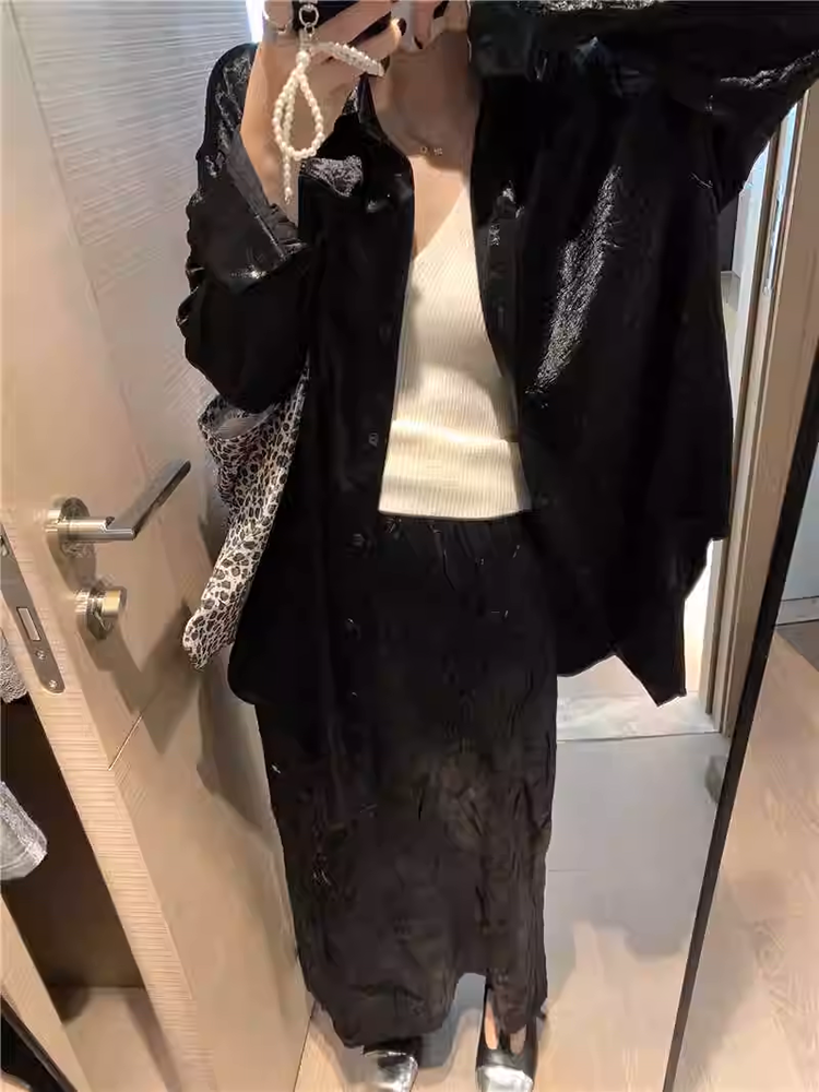 グロッシネスリンクルシャツ