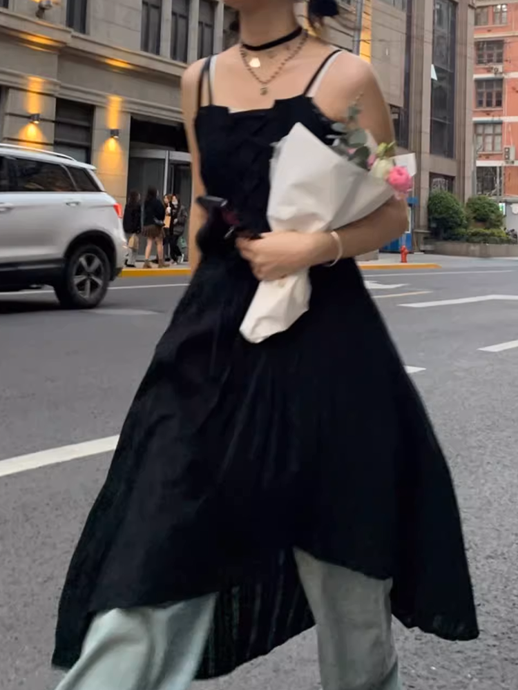 アシンメトリースリムフィットワンピース