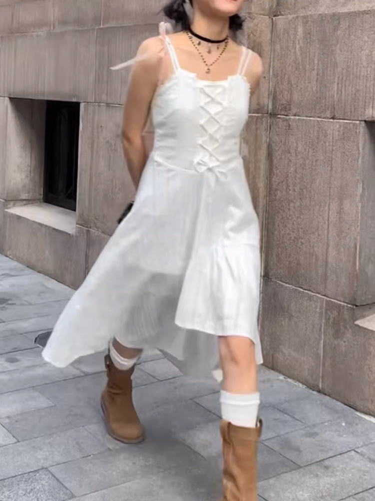アシンメトリースリムフィットワンピース