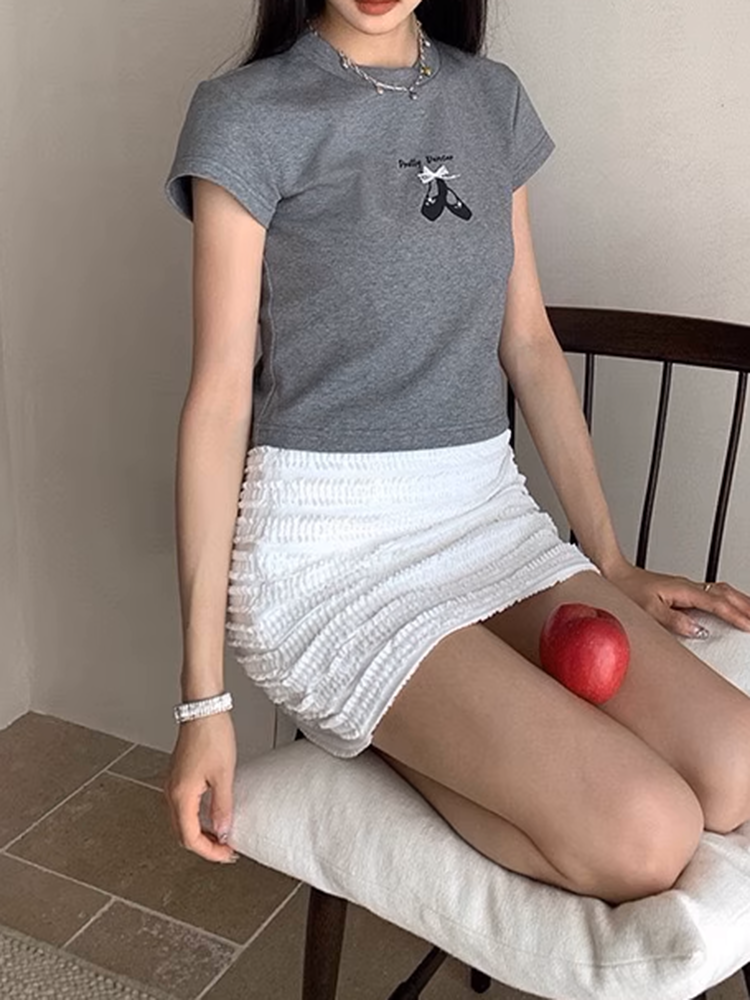 リップルフリルミニスカート