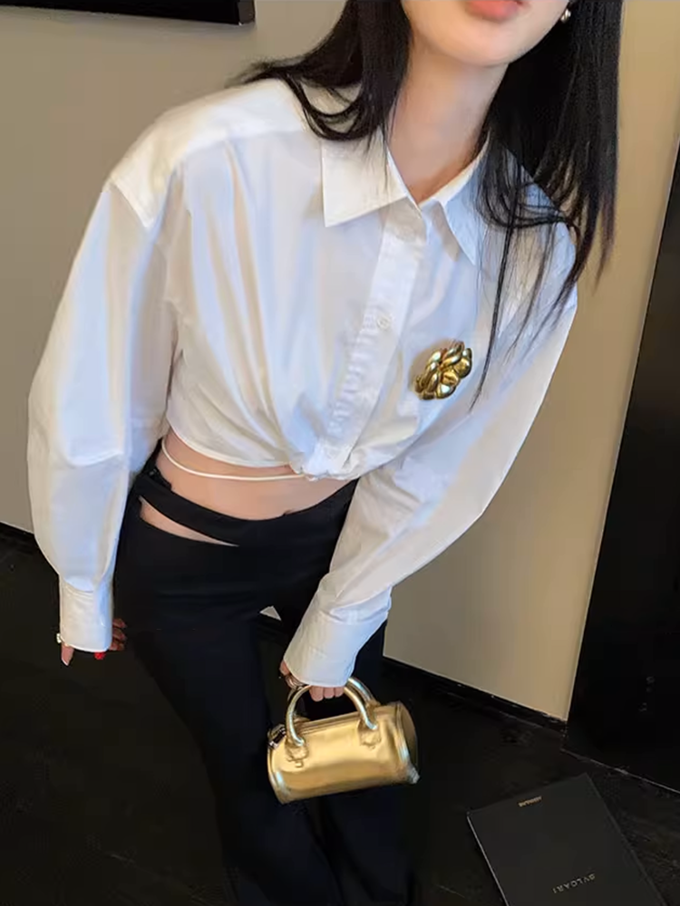 ドロストロングスリーブショートトップ