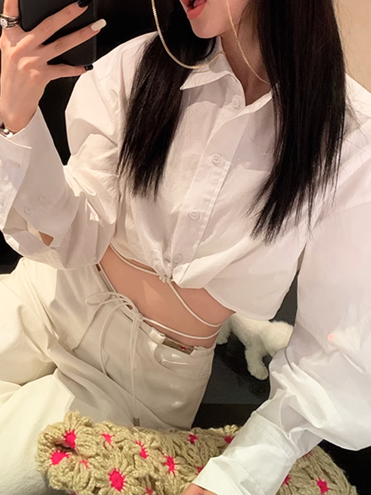 ドロストロングスリーブショートトップ