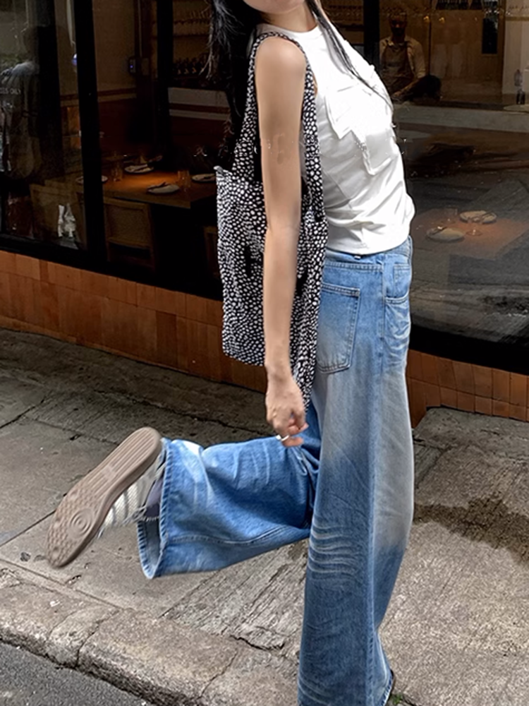 ライトブルーグラデーションデニムパンツ