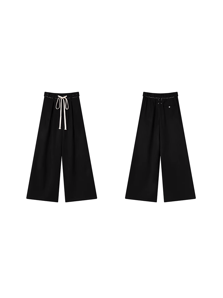 ウエストストレッチワイドレッグパンツ
