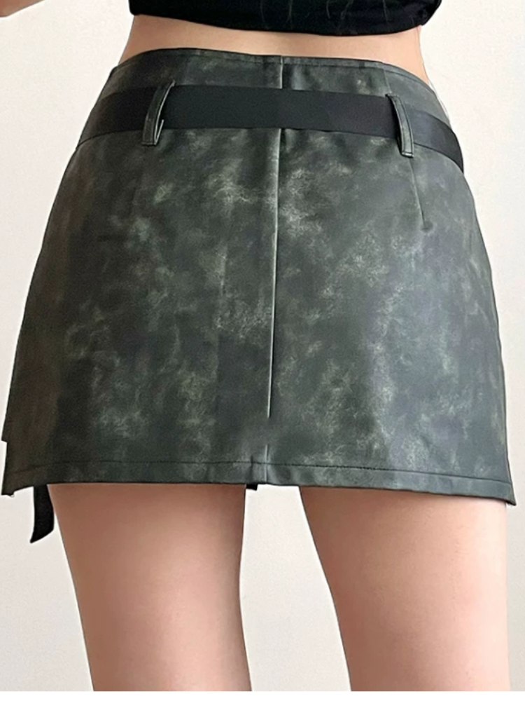 ウエストベルトショートスカート