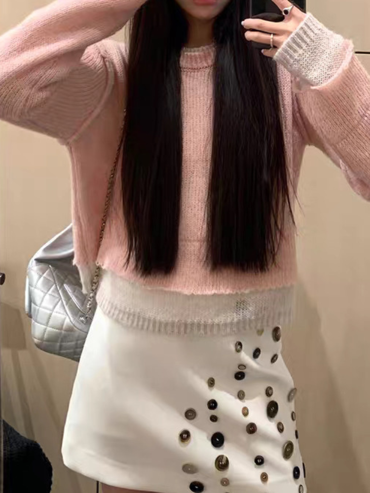 ホットボタンAラインミニスカート