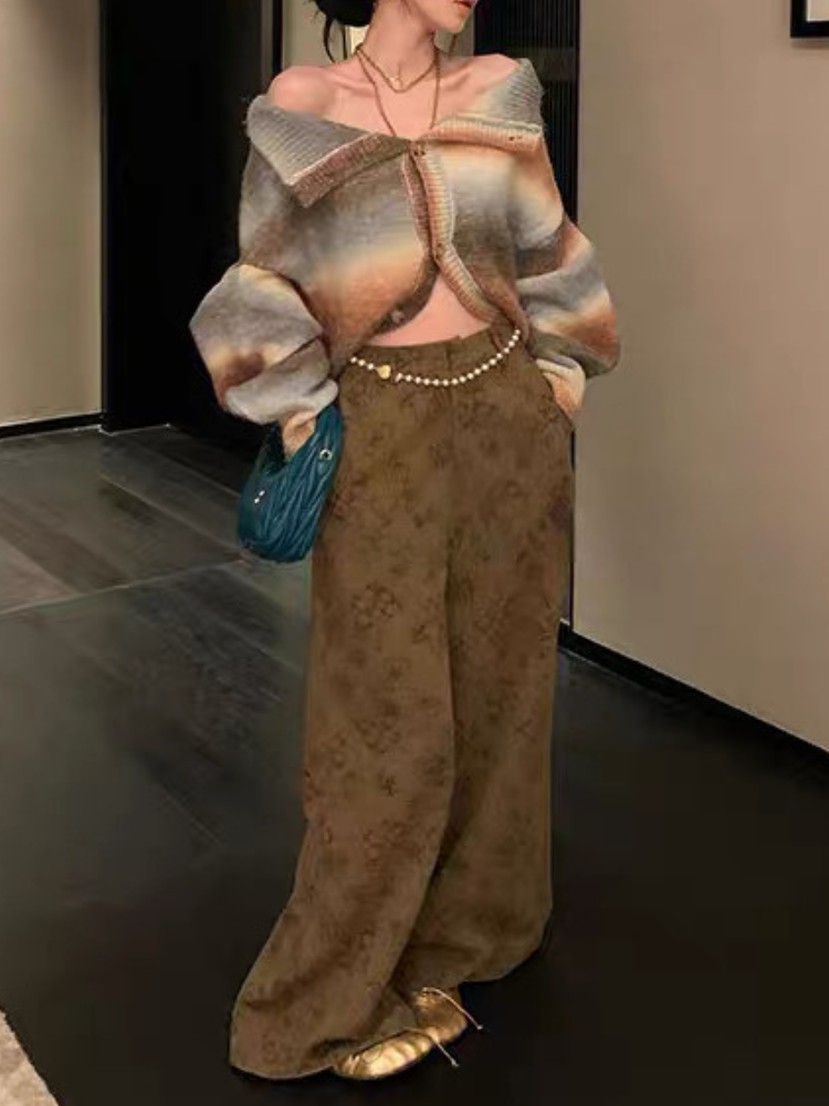 グラデーションニットセーター
