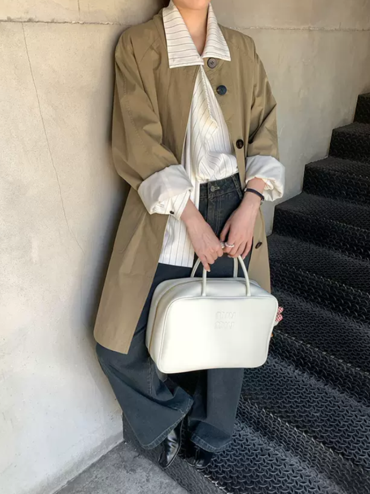 カシュクールストライプシャツ