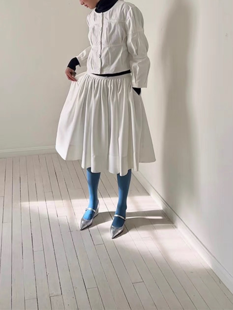 パフスリーブショートシャツジャケット
