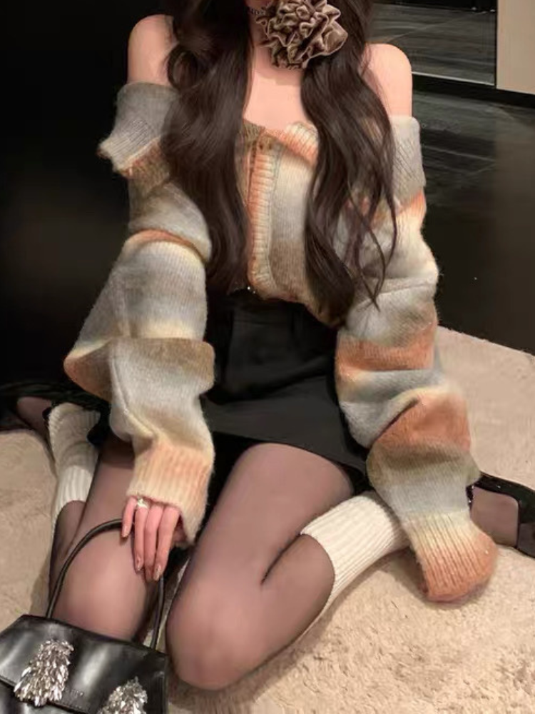 グラデーションニットセーター
