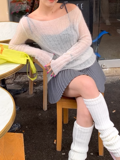 シースルーエアーニット