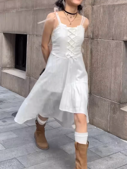 アシンメトリースリムフィットワンピース
