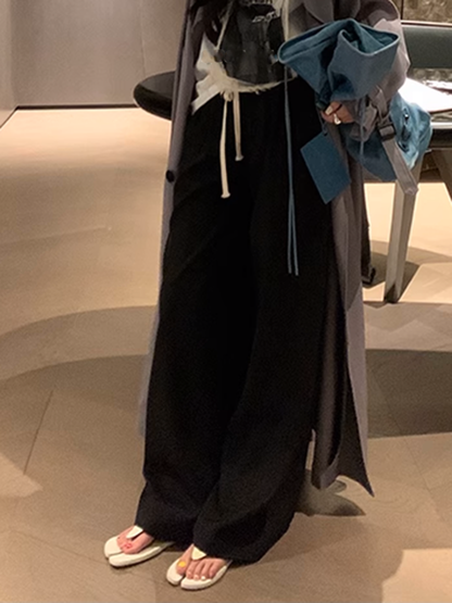 ウエストストレッチワイドレッグパンツ