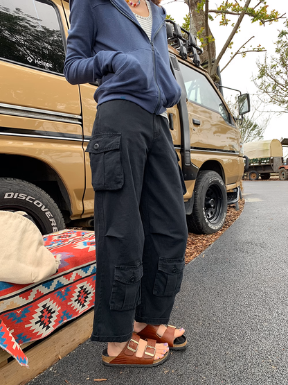 クロップドコットンカーゴパンツ