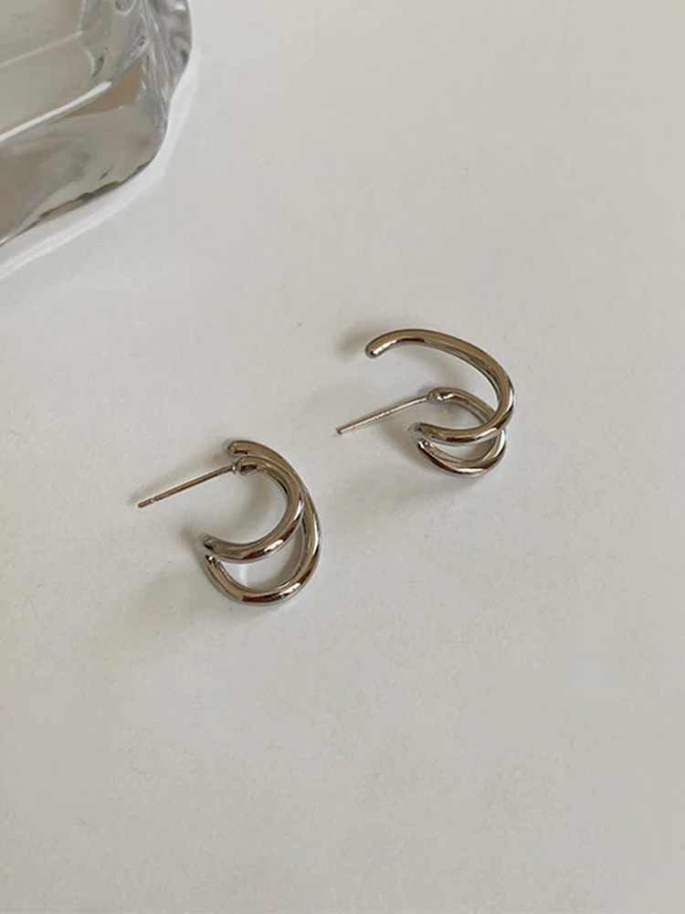 ダブルラインカフピアス
