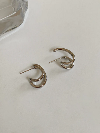 ダブルラインカフピアス