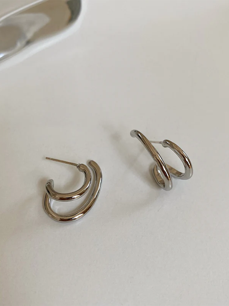 ダブルラインカフピアス