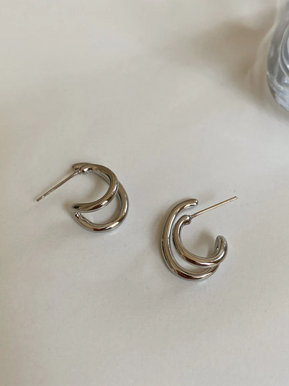 ダブルラインカフピアス